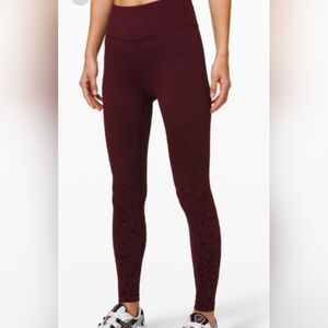 lululemon athletica Burgundy Leggings